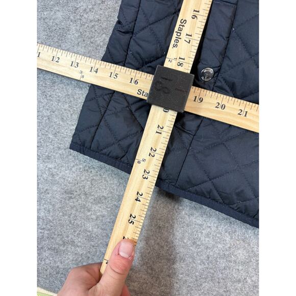 Vintage Y2K Hollister Quilted Puffer Vest Womens Small Black Full Zip Insulated - Picture 5 of 7